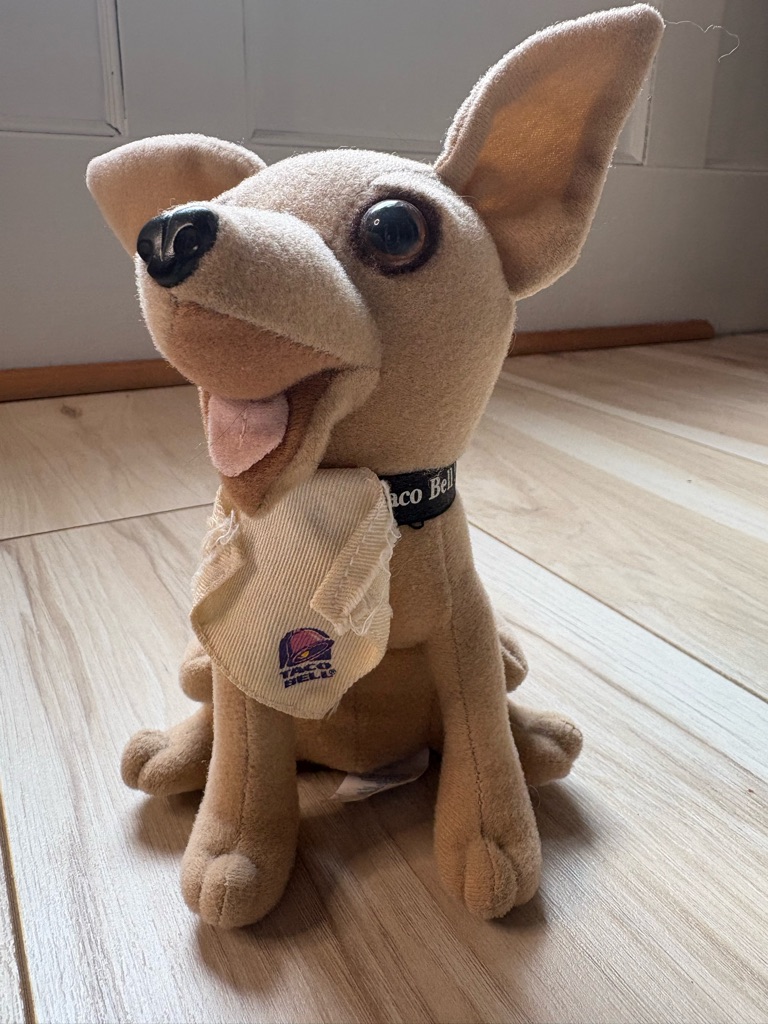 Vintage Taco Bell Chihuahua Plush Applause We’re Getting Hungry Very Hungry 90s